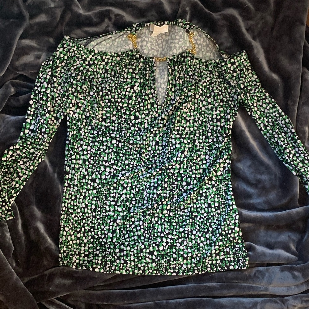 Michael Kors Cold Shoulder Long Sleeved Top